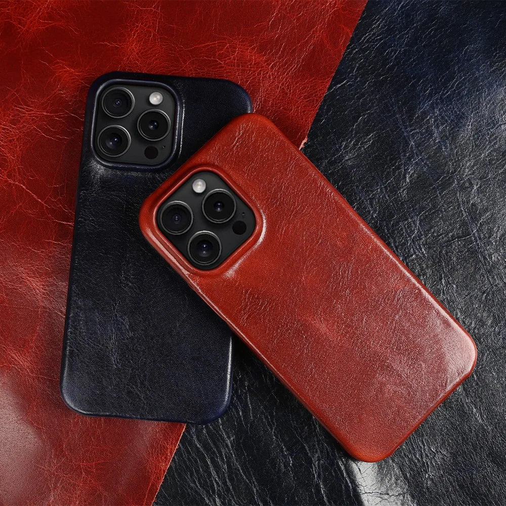 Custodia iPhone in pelle bovina fatta a mano