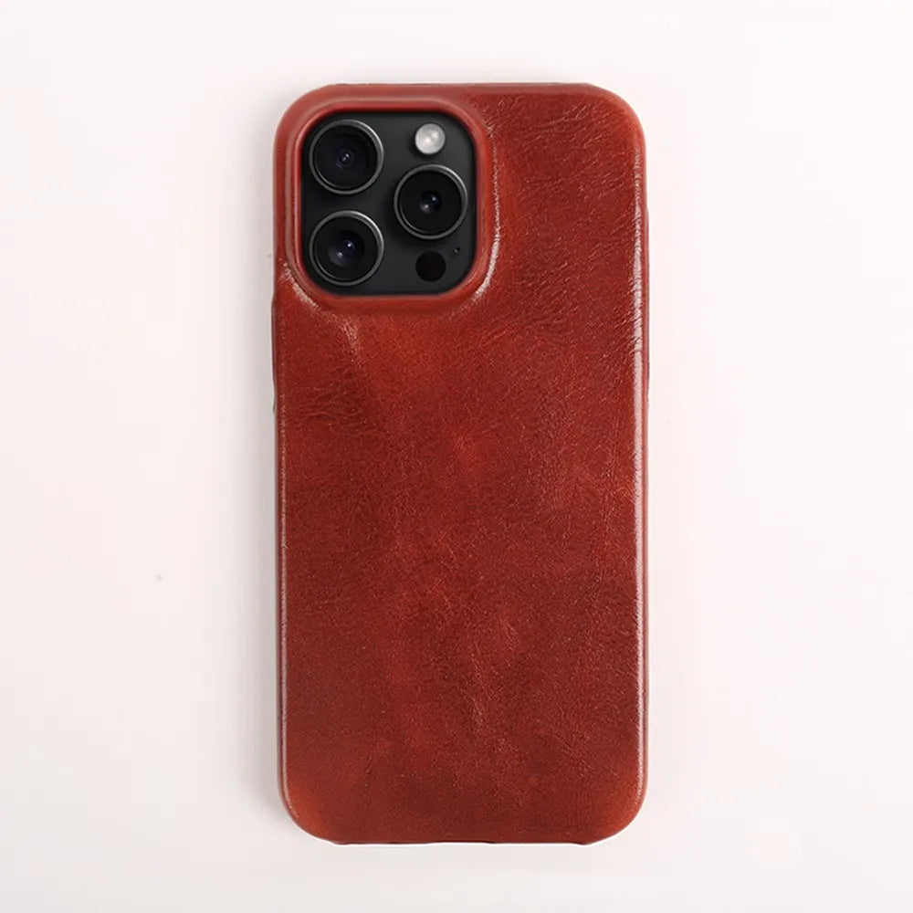 Custodia iPhone in pelle bovina fatta a mano