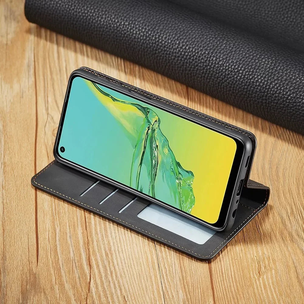 Custodia magnetica in pelle per telefoni Samsung: protezione chic
