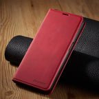 Custodia magnetica in pelle per telefoni Samsung: protezione chic