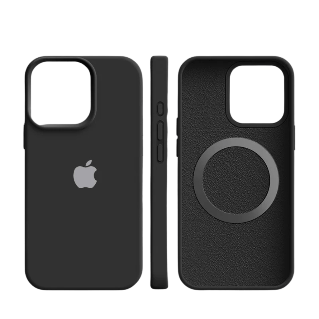 Custodia magnetica in silicone con finitura soft-touch per iPhone