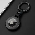 Custodia protettiva in pelle di alta qualità con ciondolo in metallo per Apple Airtags