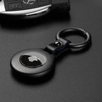 Custodia protettiva in pelle di alta qualità con ciondolo in metallo per Apple Airtags