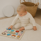 Puzzle con nome in legno personalizzato unisex per bambini