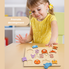 Puzzle con nome in legno personalizzato unisex per bambini