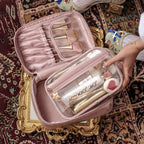 Borsa per cosmetici in velluto di grande capacità + borsa per il lavaggio