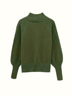 Dames Gebreide Pullover met Halfhoge Kraag | Elegante e confortevole