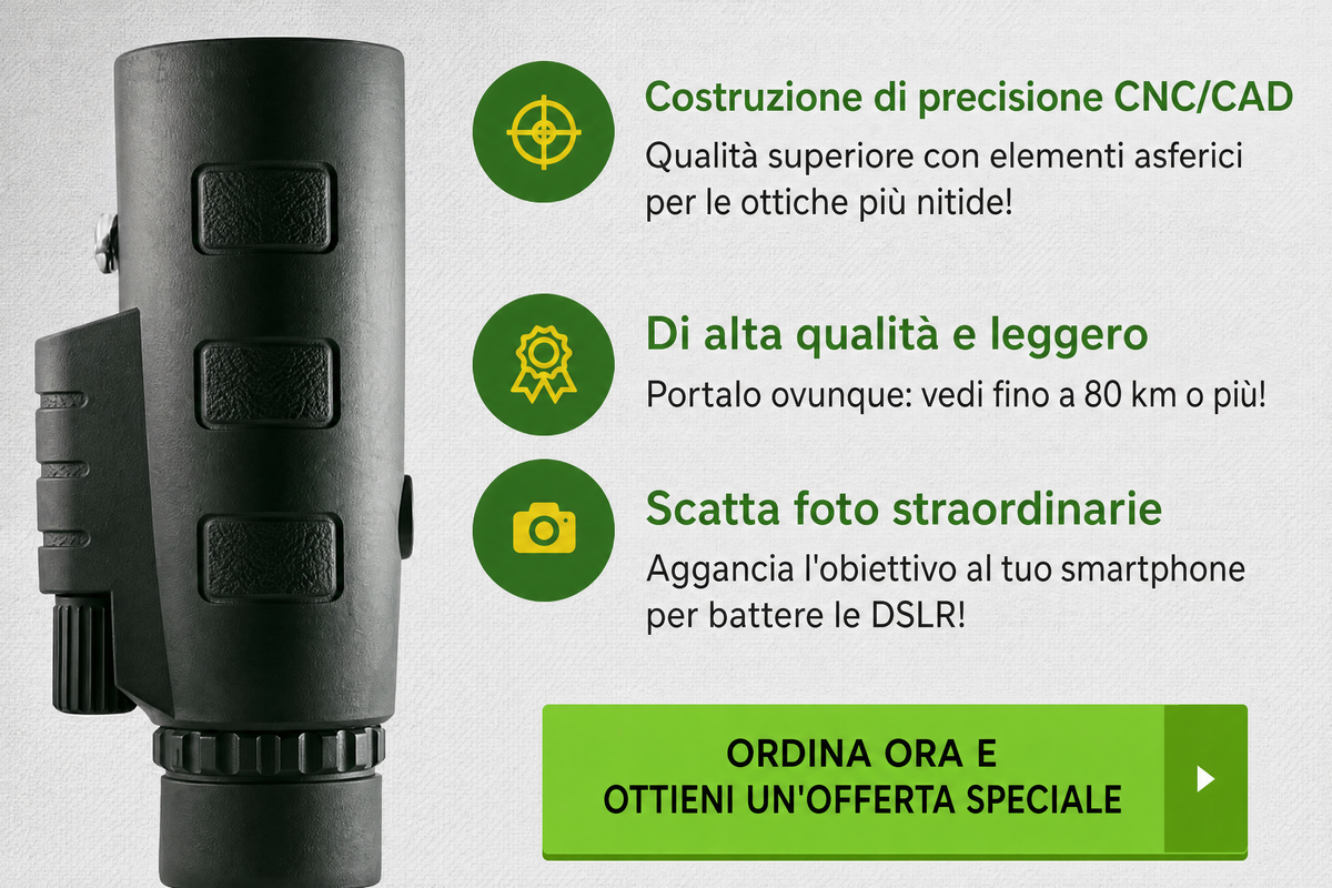 Starscope HD Monocular - Monoculare ad alto ingrandimento con supporto per smartphone e treppiede – Cannocchiale monocul