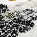 Coperta di lusso lavorata a maglia in lana - Elegante copridivano indossabile per divano letto - Perfetta per la casa, i viaggi e la TV