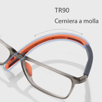 Occhiali sportivi ultra-leggeri antiriflesso luce blu progressivi