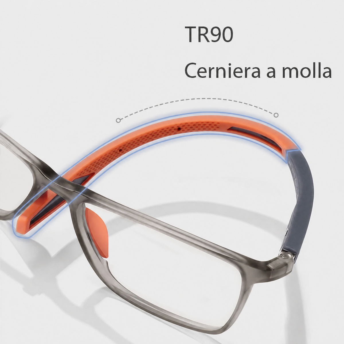 Occhiali sportivi ultra-leggeri antiriflesso luce blu progressivi