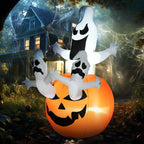 Zucca Gonfiabile Della Decorazione Di Halloween Con I Fantasmi LED