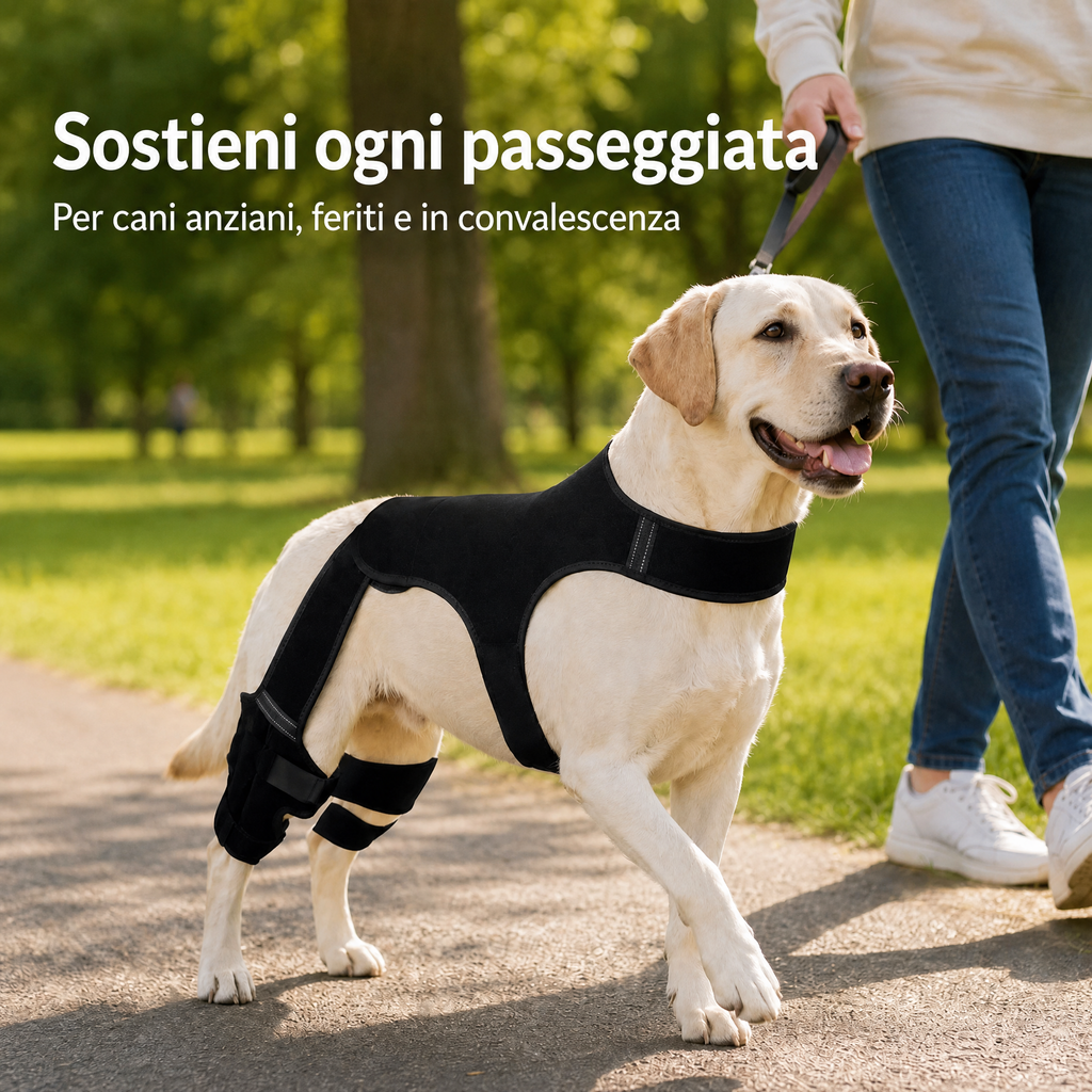 RearGuard Dog Rear Leg Support Brace - Fascia di supporto per zampe posteriori antiscivolo per cani anziani, pavimenti i