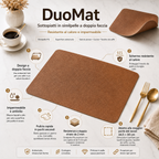 DuoMat | Tovagliette in similpelle double-face | Resistente al calore e impermeabile