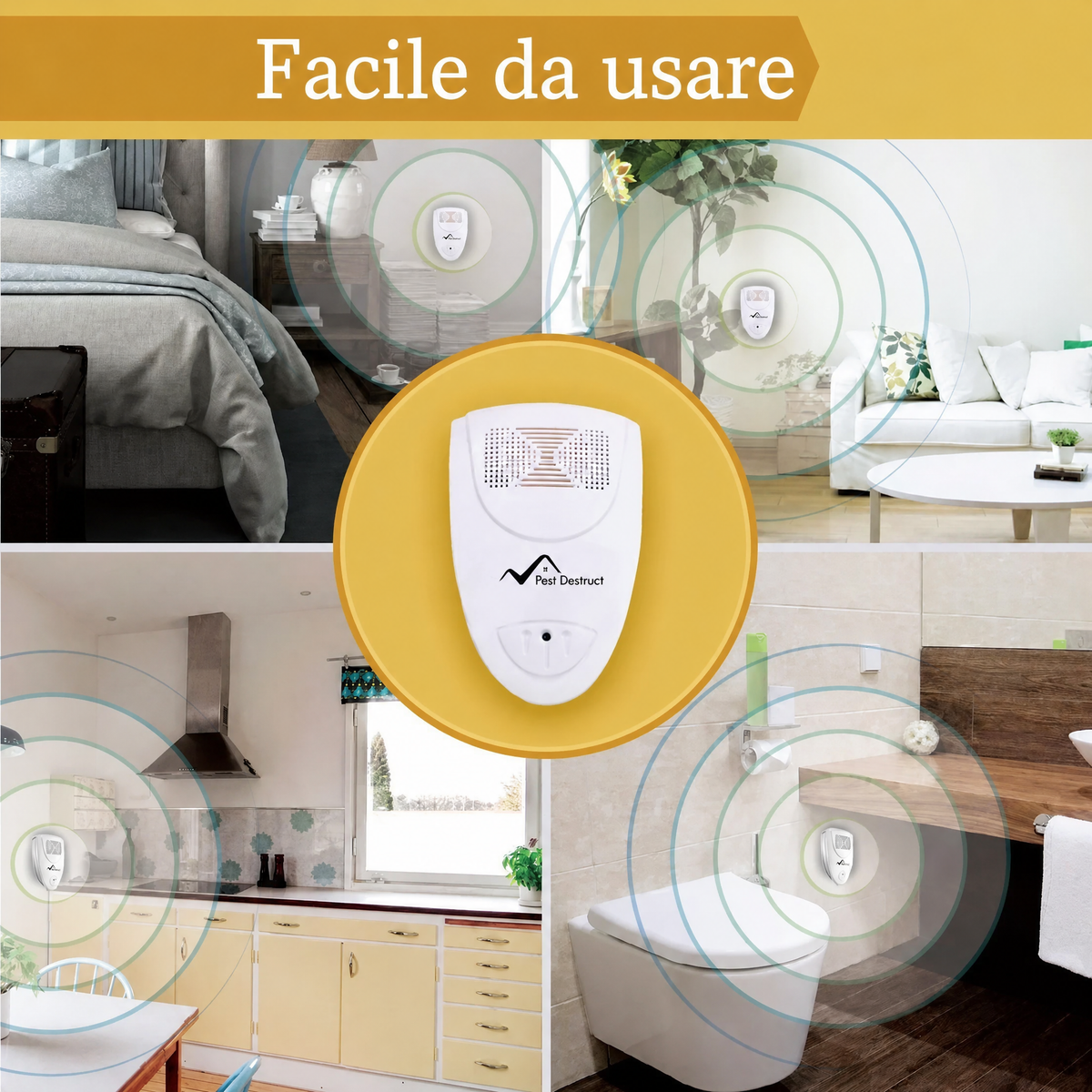 AstraShield Dissuasore Ultrasonico per Cimici da Letto per Uso Domestico