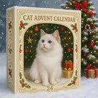 Calendario dell'Avvento CatChristmas | 24 figurine festive di gatti in acrilico per il divertimento natalizio