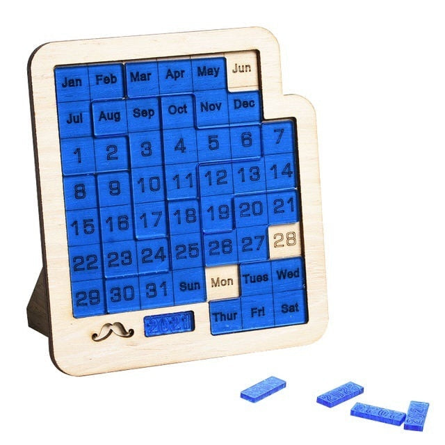 Puzzle in legno con calendario giornaliero