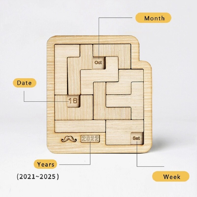 Puzzle in legno con calendario giornaliero