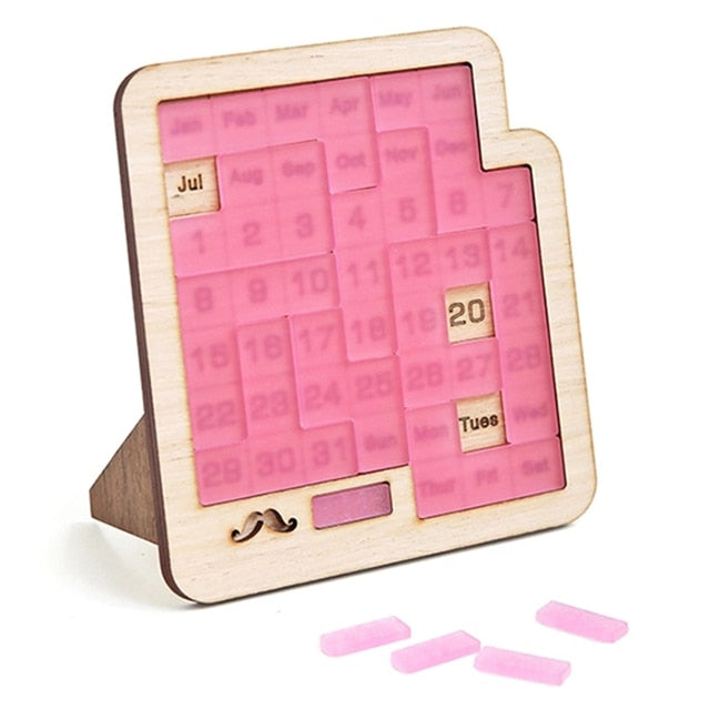 Puzzle in legno con calendario giornaliero