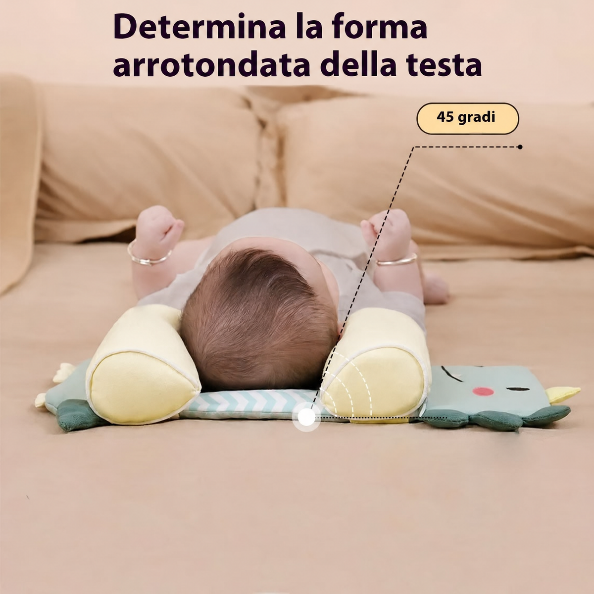 Cuscino regolabile per la testa del neonato