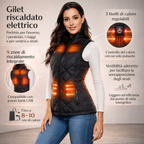 Gilet Riscaldato da Donna Riscaldamento Elettrico per Esterno Inverno