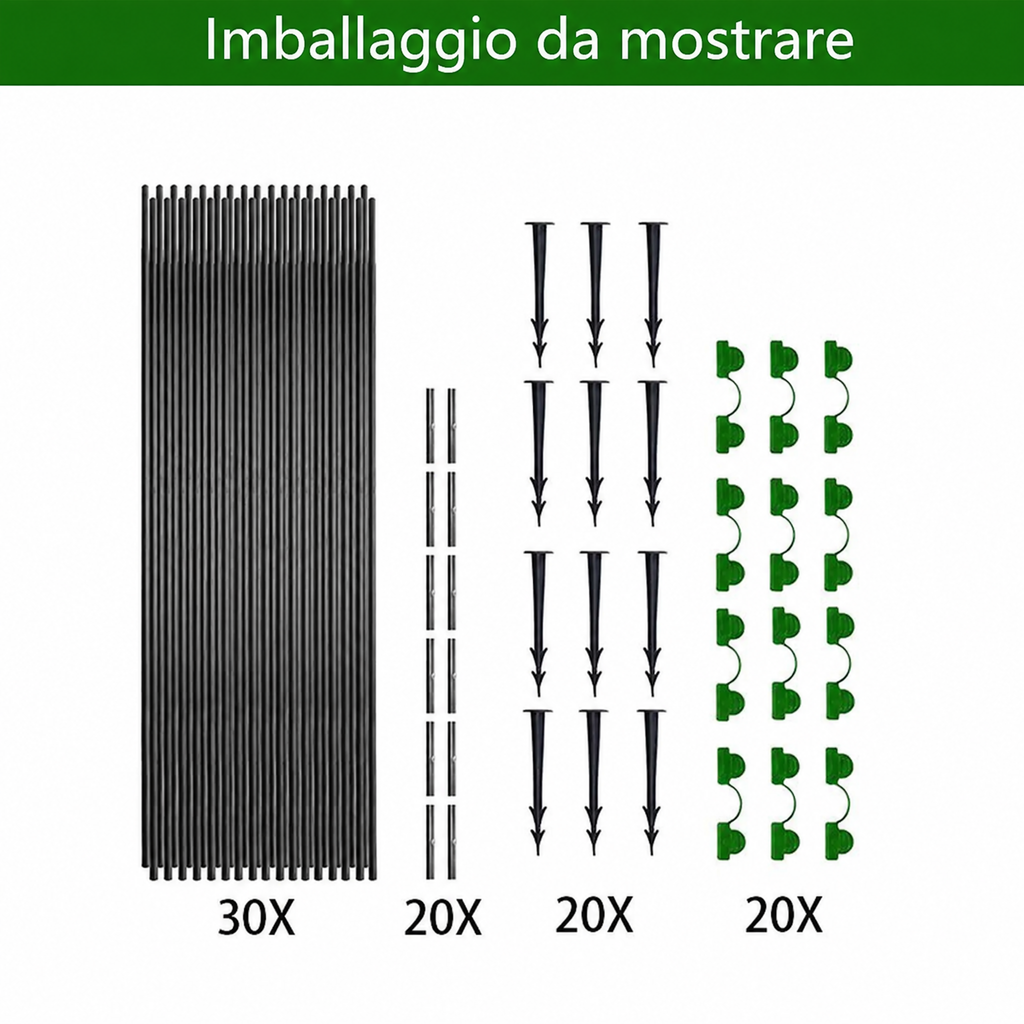 Plantura FlexGrow Set arco da giardino in fibra di vetro | Tunnel per piante fai-da-te per letti rialzati e cassoni fred