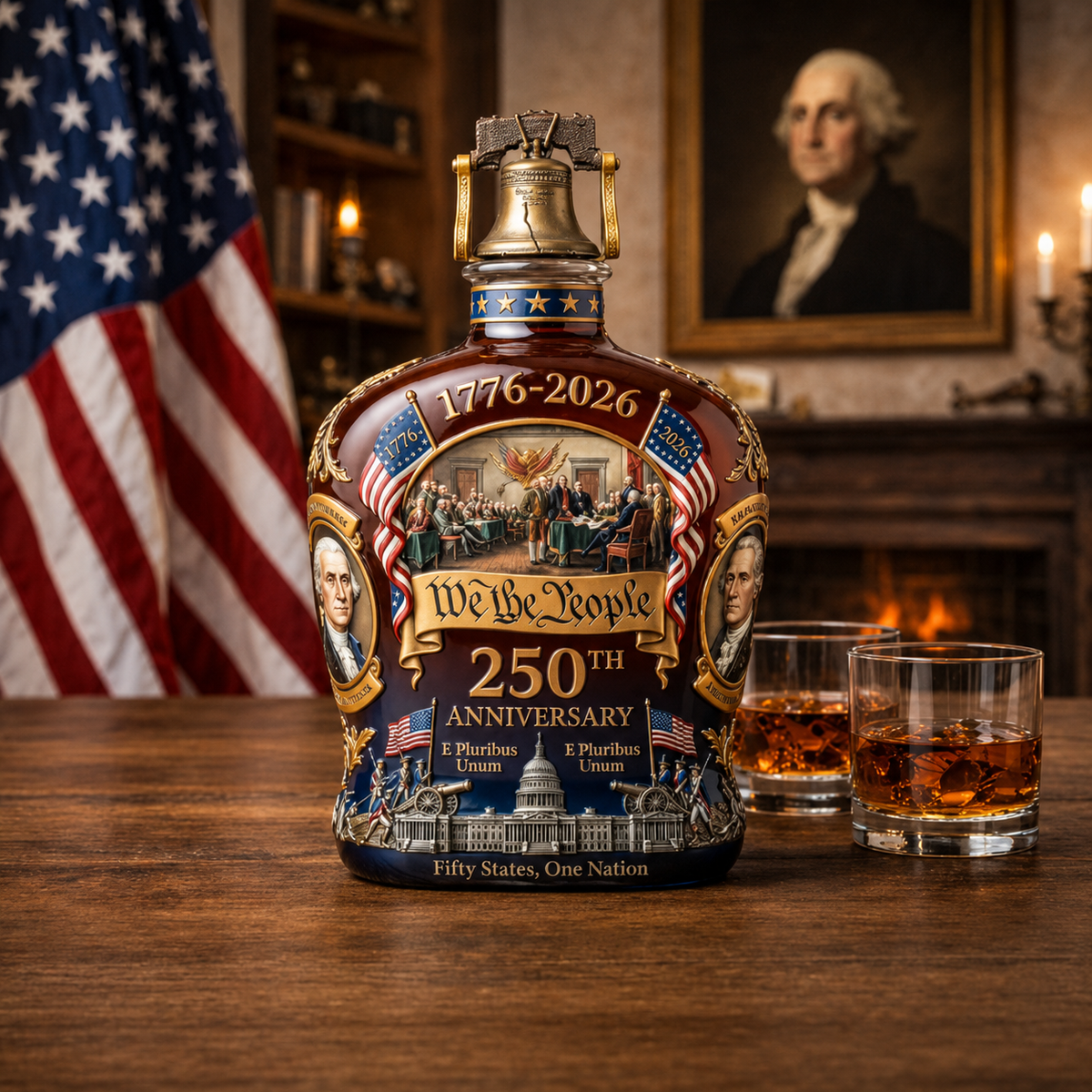 Decanter per whiskey decorativo in cristallo senza piombo