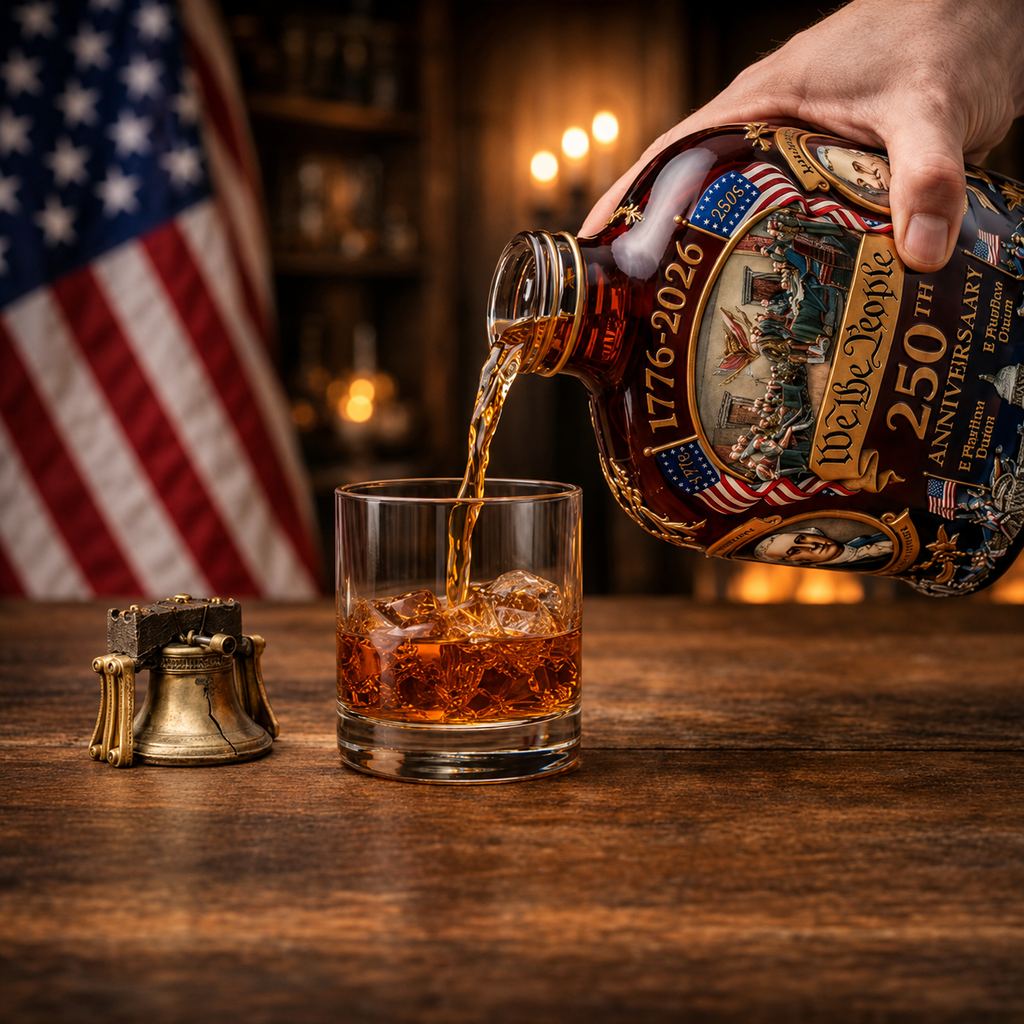 Decanter per whiskey decorativo in cristallo senza piombo