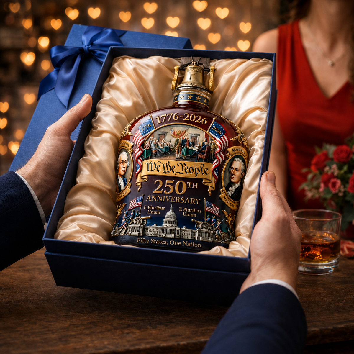 Decanter per whiskey decorativo in cristallo senza piombo