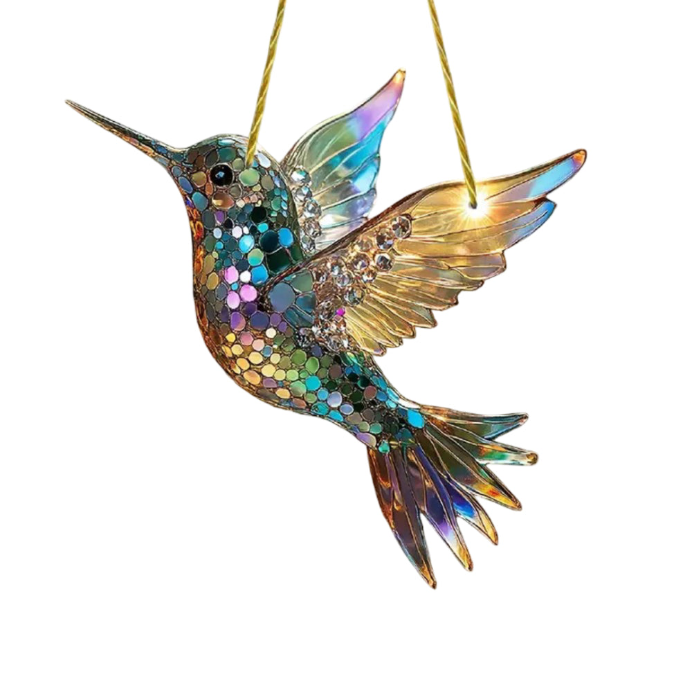 Decorazione da parete e finestra con colibrì cattura-sole sospeso