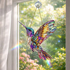 Decorazione da parete e finestra con colibrì cattura-sole sospeso