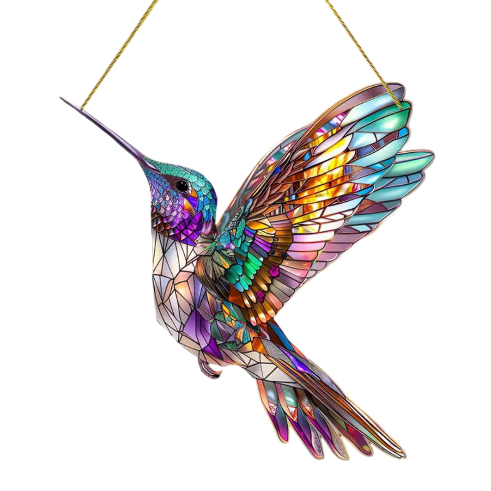 Decorazione da parete e finestra con colibrì cattura-sole sospeso