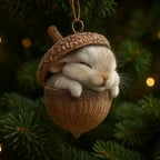 Decorazioni natalizie Albero ghianda con animali del bosco