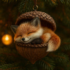 Decorazioni natalizie Albero ghianda con animali del bosco