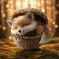 Decorazioni natalizie artigianali per albero di Natale con ghiande e animali del bosco