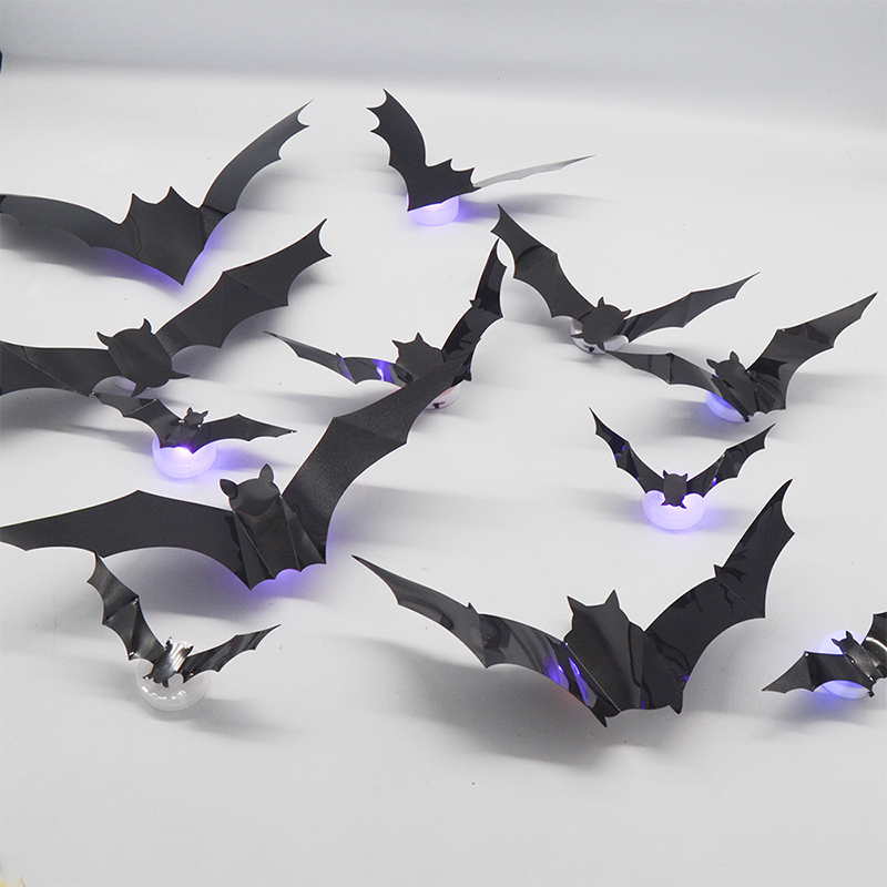 Decorazione da parete a LED pipistrello 3D | Rendi la tua casa il palcoscenico di Halloween più spettrale con illusioni volanti realistiche!