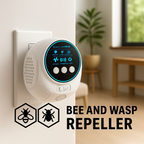 Dispositivo ad ultrasuoni repellente per api e vespe | Senza sostanze chimiche. Copertura a 360° per casa e controllo de
