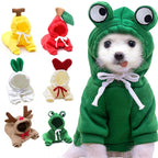 Costumi e abiti di Halloween per cani con magliette personalizzate Felpa con cappuccio in pile con cappuccio originale per piccoli