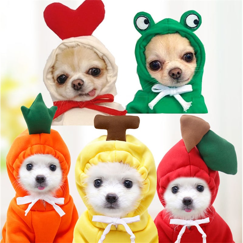 Costumi e abiti di Halloween per cani con magliette personalizzate Felpa con cappuccio in pile con cappuccio originale per piccoli
