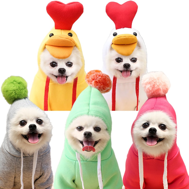 Costumi e abiti di Halloween per cani con magliette personalizzate Felpa con cappuccio in pile con cappuccio originale per piccoli