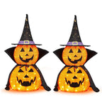 Decorazione da giardino con zucca illuminata pieghevole da 2 pezzi da 9,1 m di Halloween