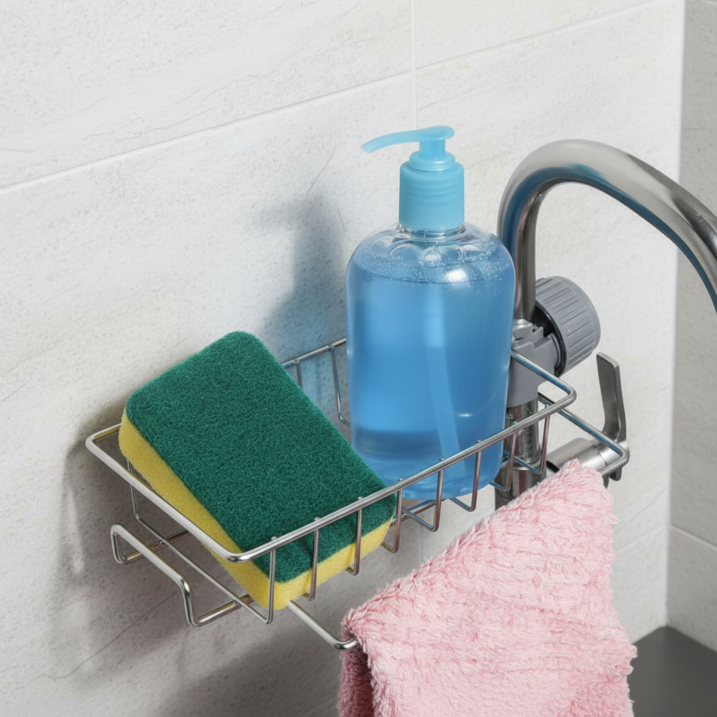 Organizer unisex per lavello da cucina per spugne