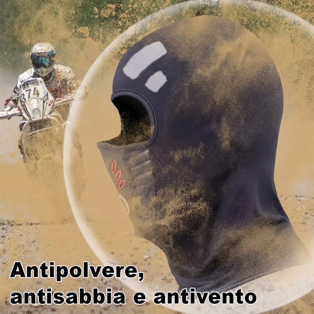 Maschera facciale invernale termica antivento a copertura totale per sport all'aperto