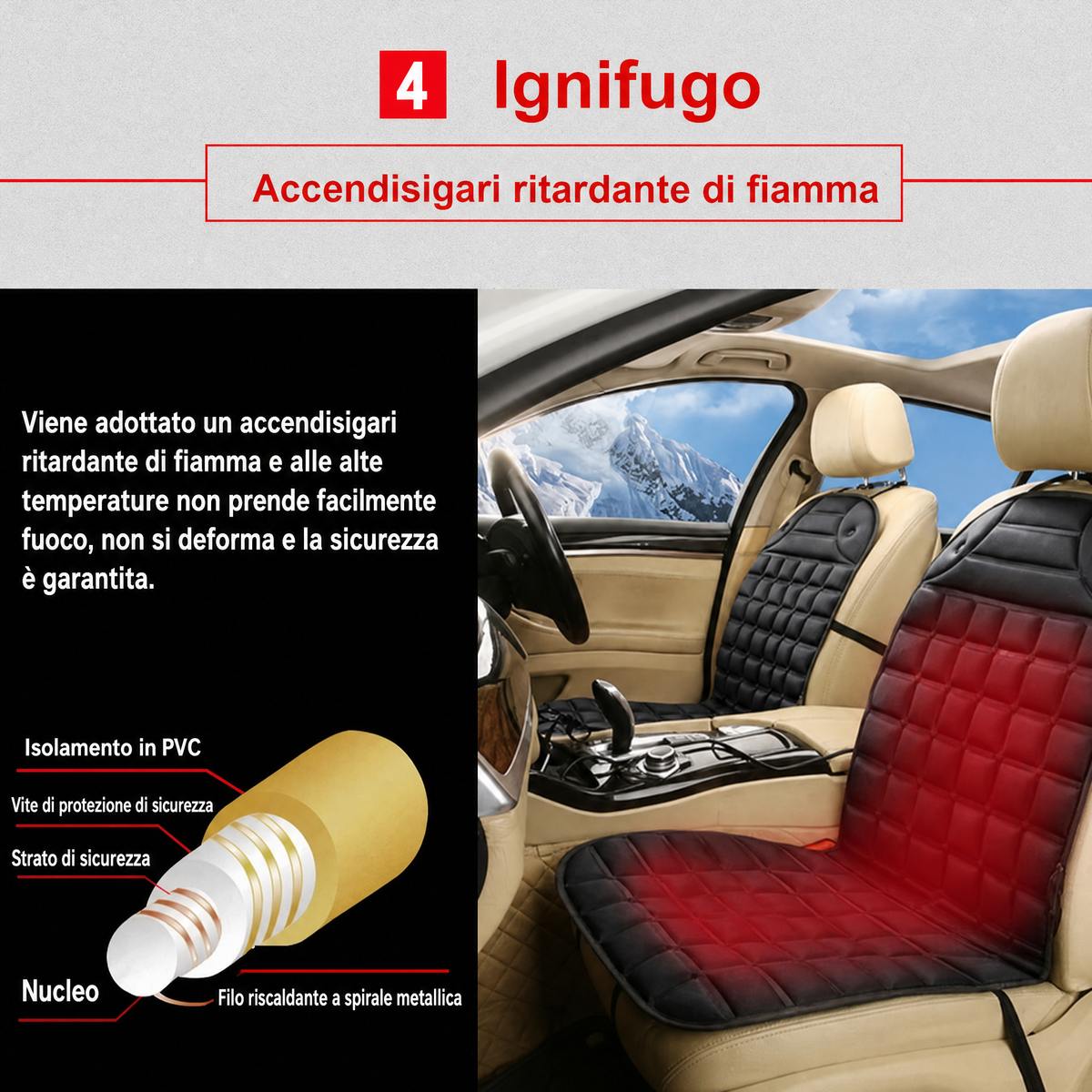 Cuscino Riscaldato per Sedile Auto