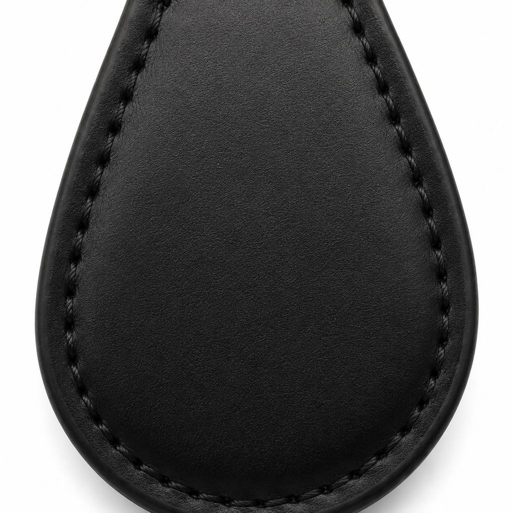 Portachiavi nero minimalista in pelle