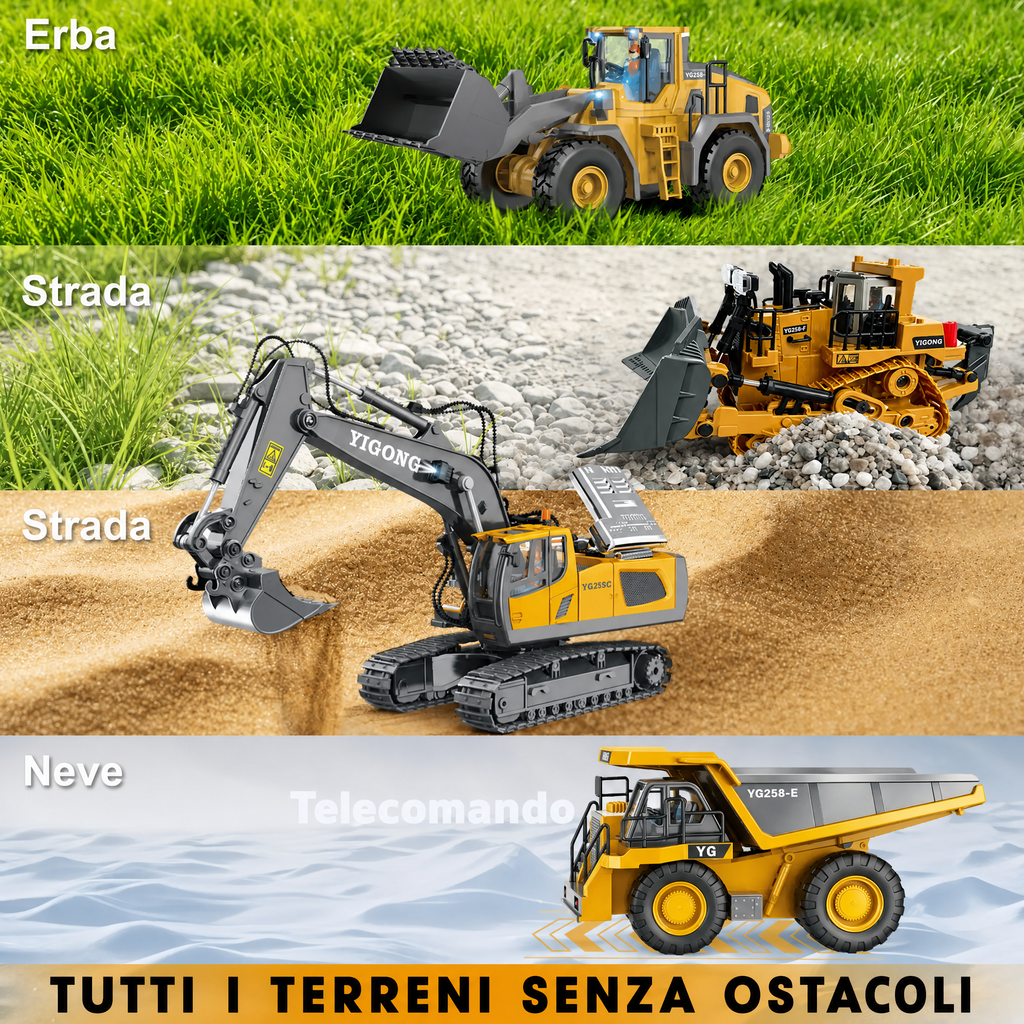 Set di costruzione RC con 4 veicoli