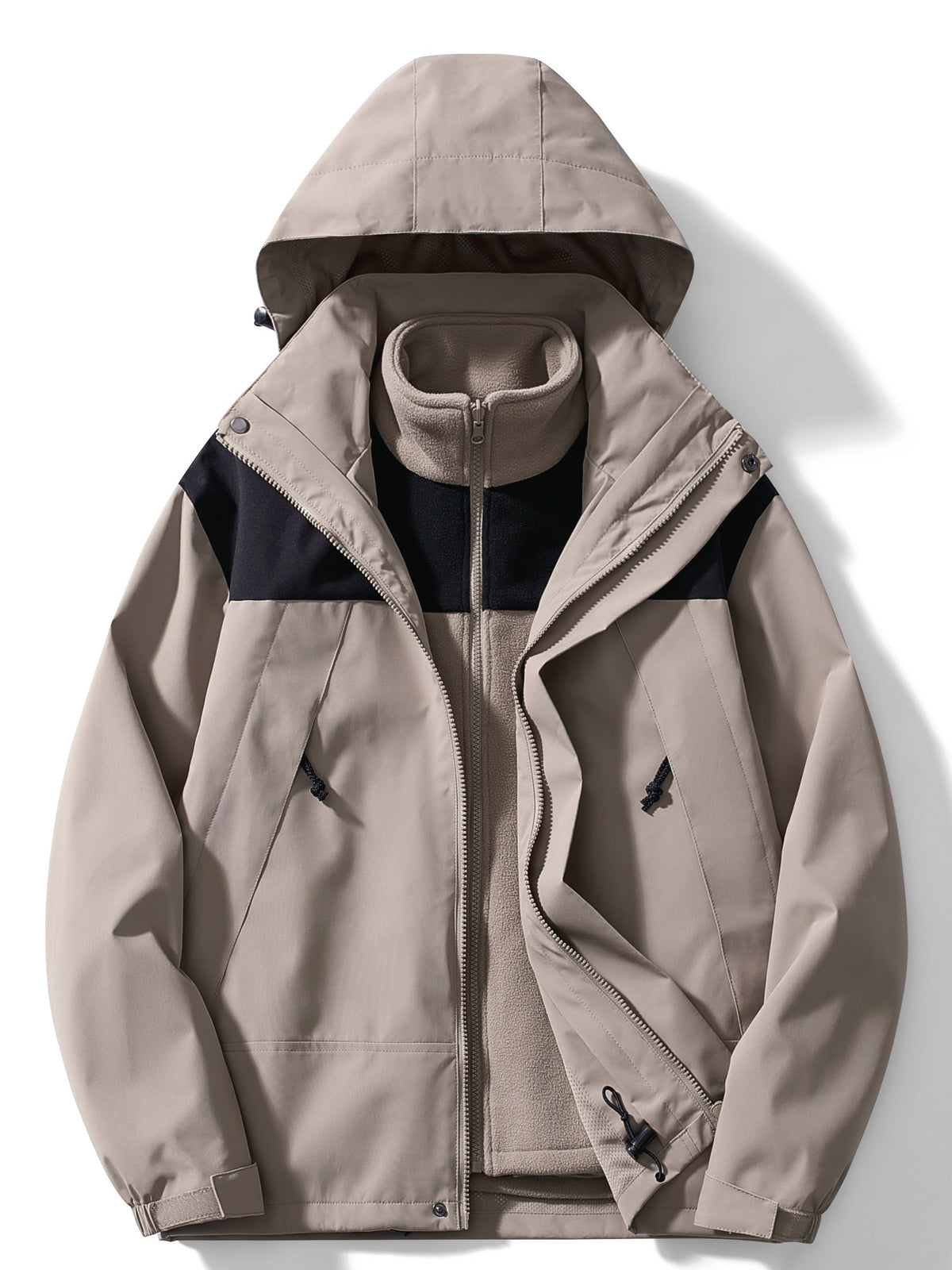 Giacca 3 in 1 impermeabile da donna - Inverno in pile rilassato