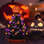 Albero di Natale con luci colorate di Halloween