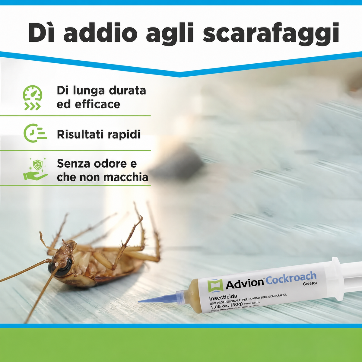 Gel in siringa per il controllo degli insetti in ambienti interni, eliminazione degli scarafaggi