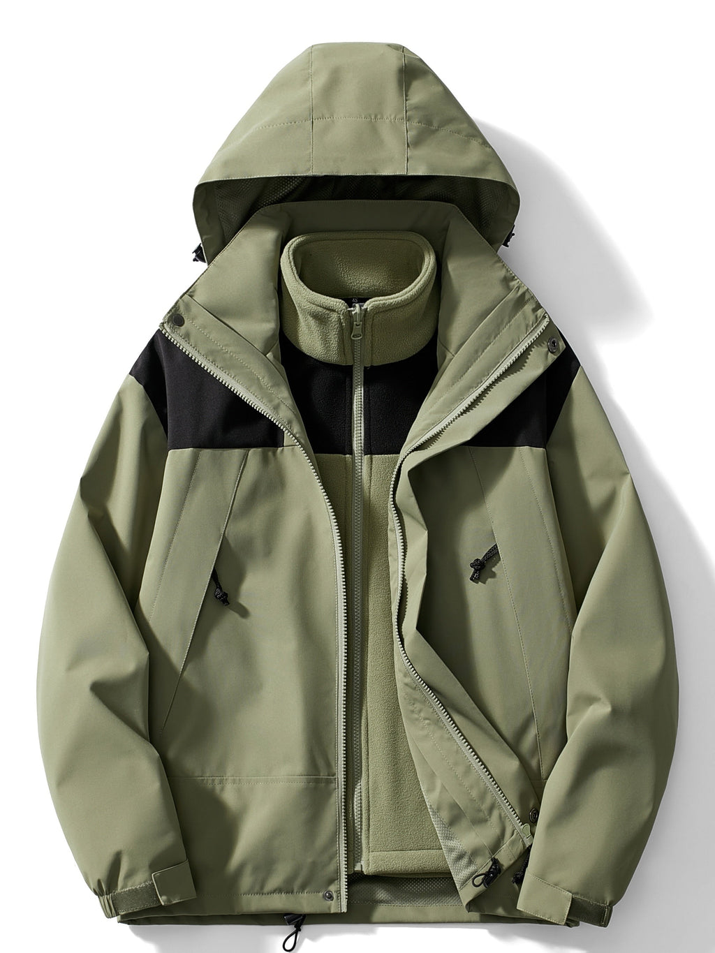Giacca 3 in 1 impermeabile da donna - Inverno in pile rilassato